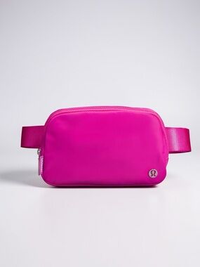 Lululemon Sonic Pink Everywhere Belt Bag Wordmark Logo NWT